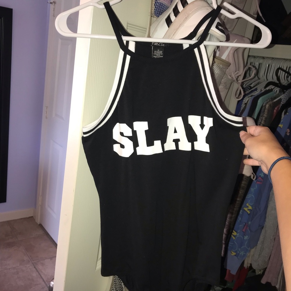 Sporty black body suit